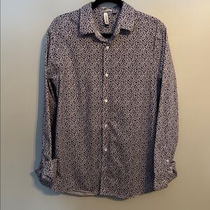 Men's Blue Patterned Shirt
